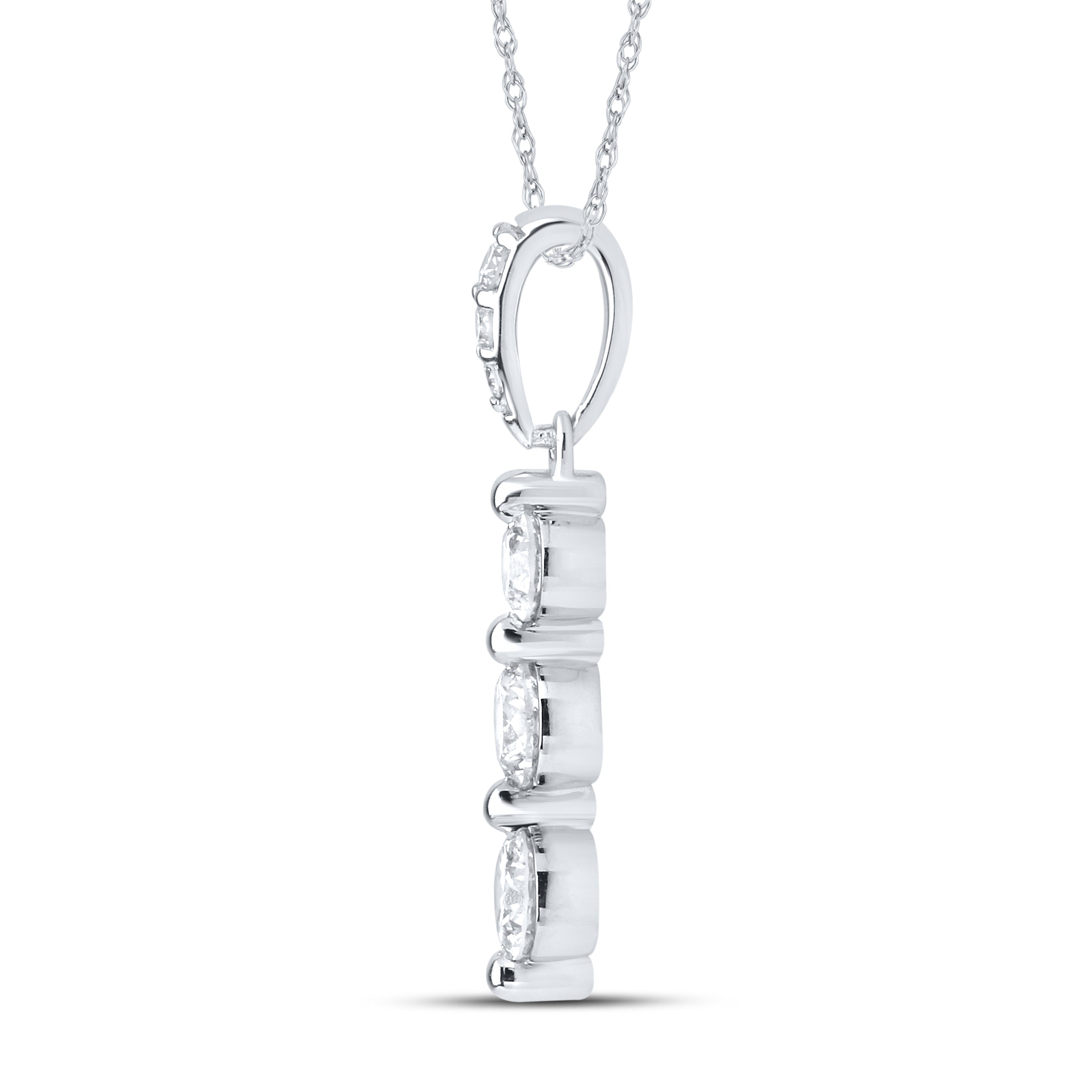 14kt White Gold 0.79 CTW Diamond Pendant