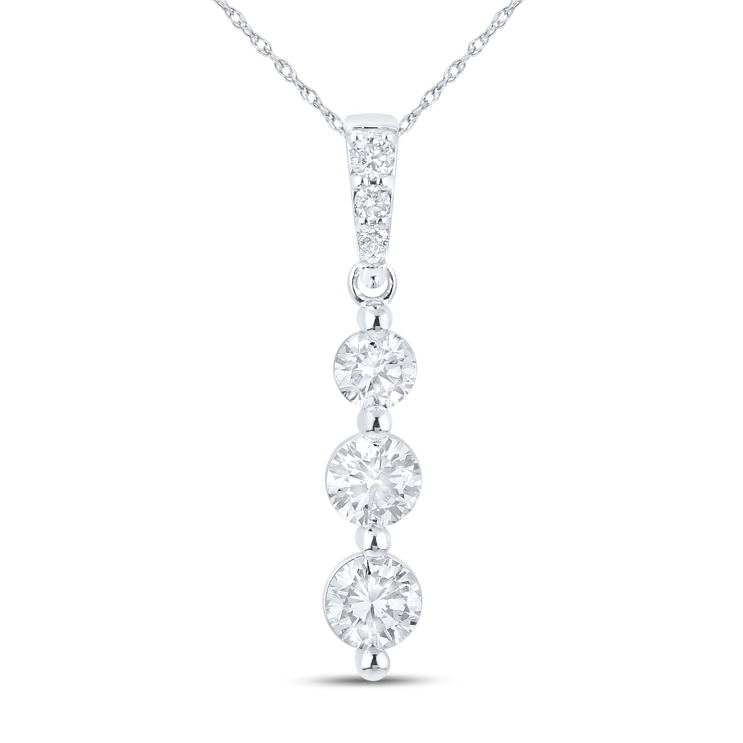 14kt White Gold 0.79 CTW Diamond Pendant