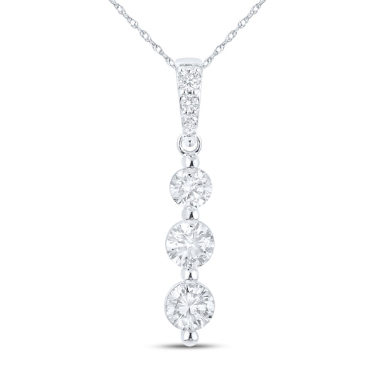 14kt White Gold 0.79 CTW Diamond Pendant