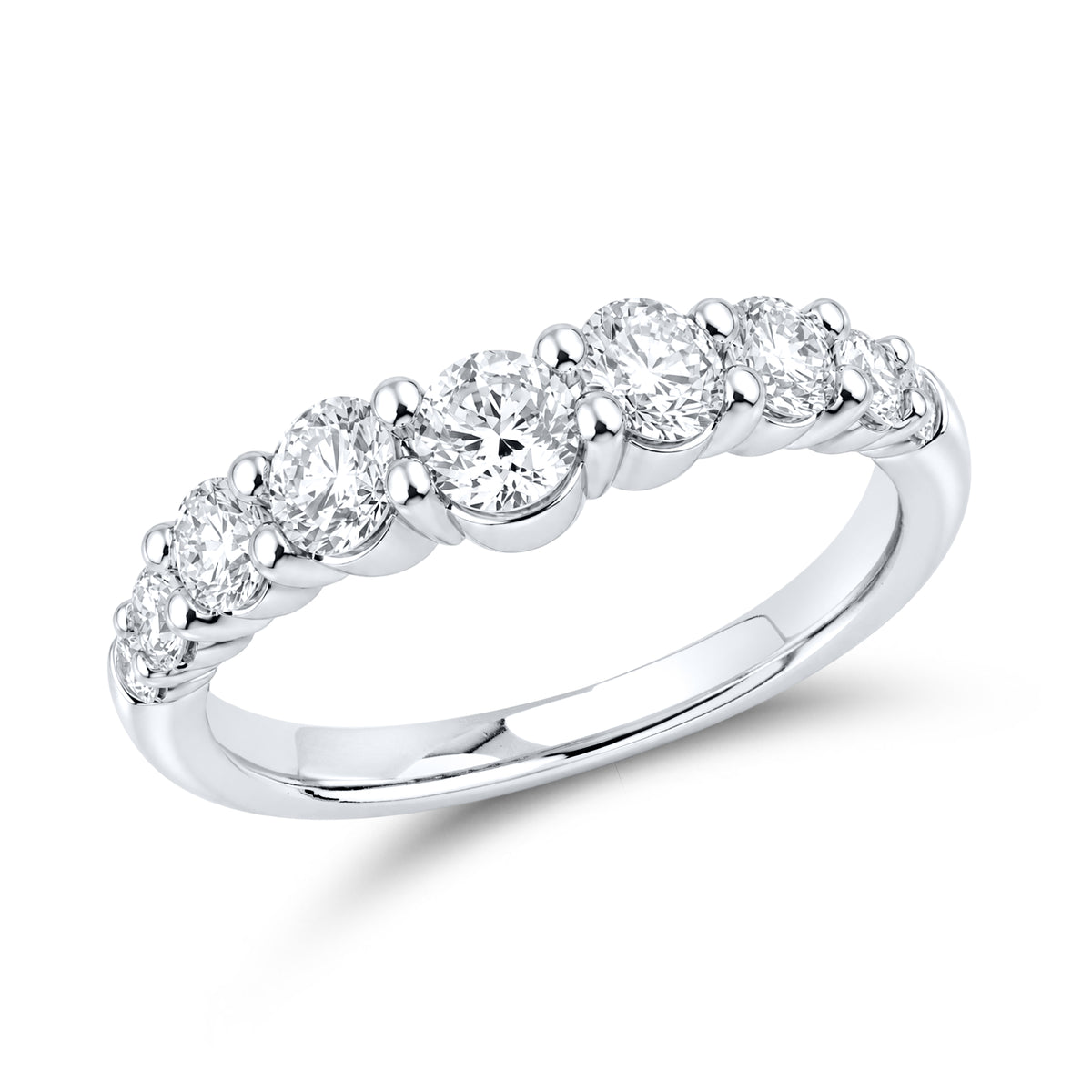 14KT WHITE GOLD 1.00 CTW LAB DIAMOND LADIES BAND