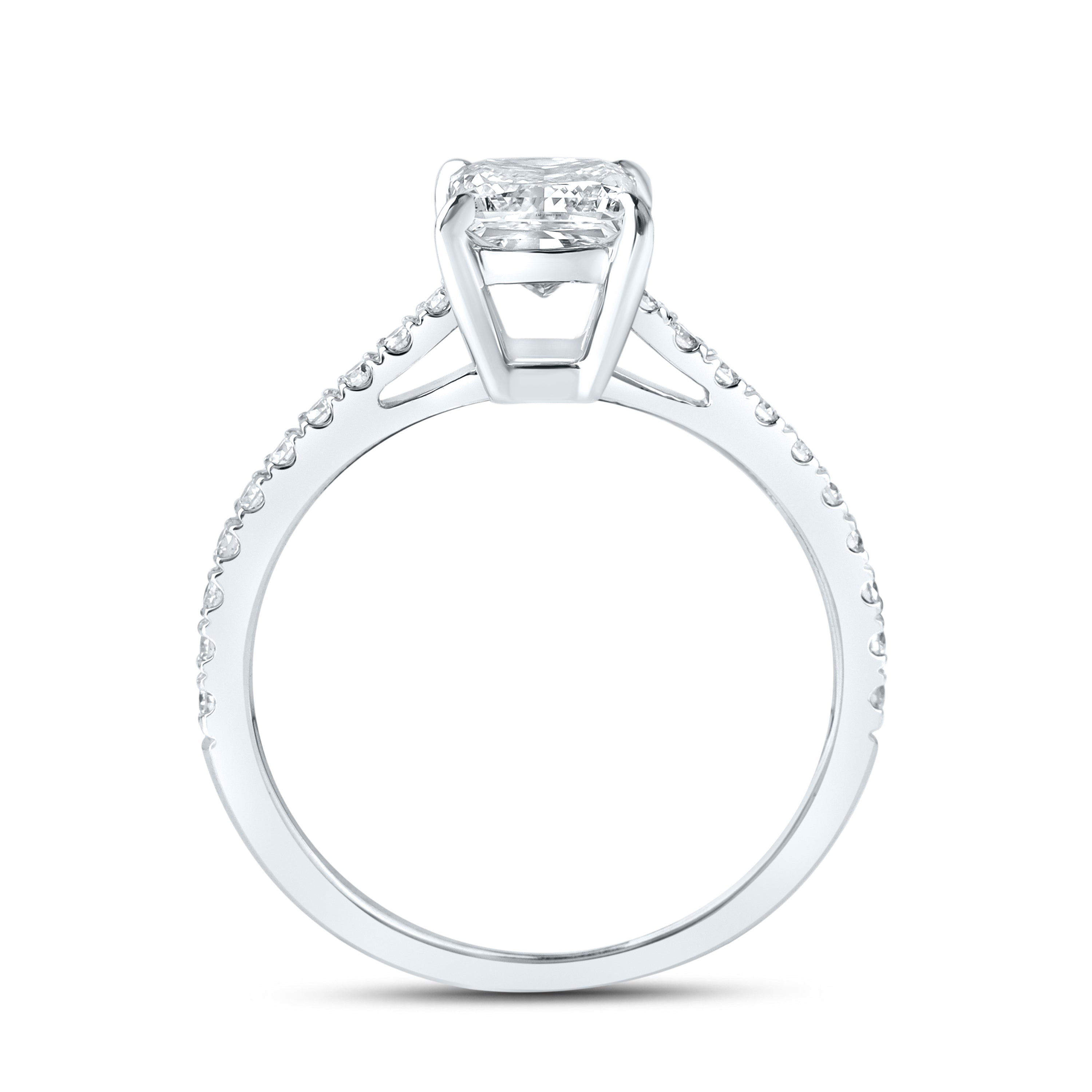 14kt White Gold 1.25 CTW Princes shape Lab Diamond Solitaire Ring