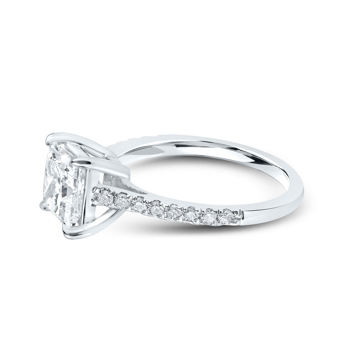 14kt White Gold 2.25 CTW Lab Diamond Princes Shape Solitaire Ring