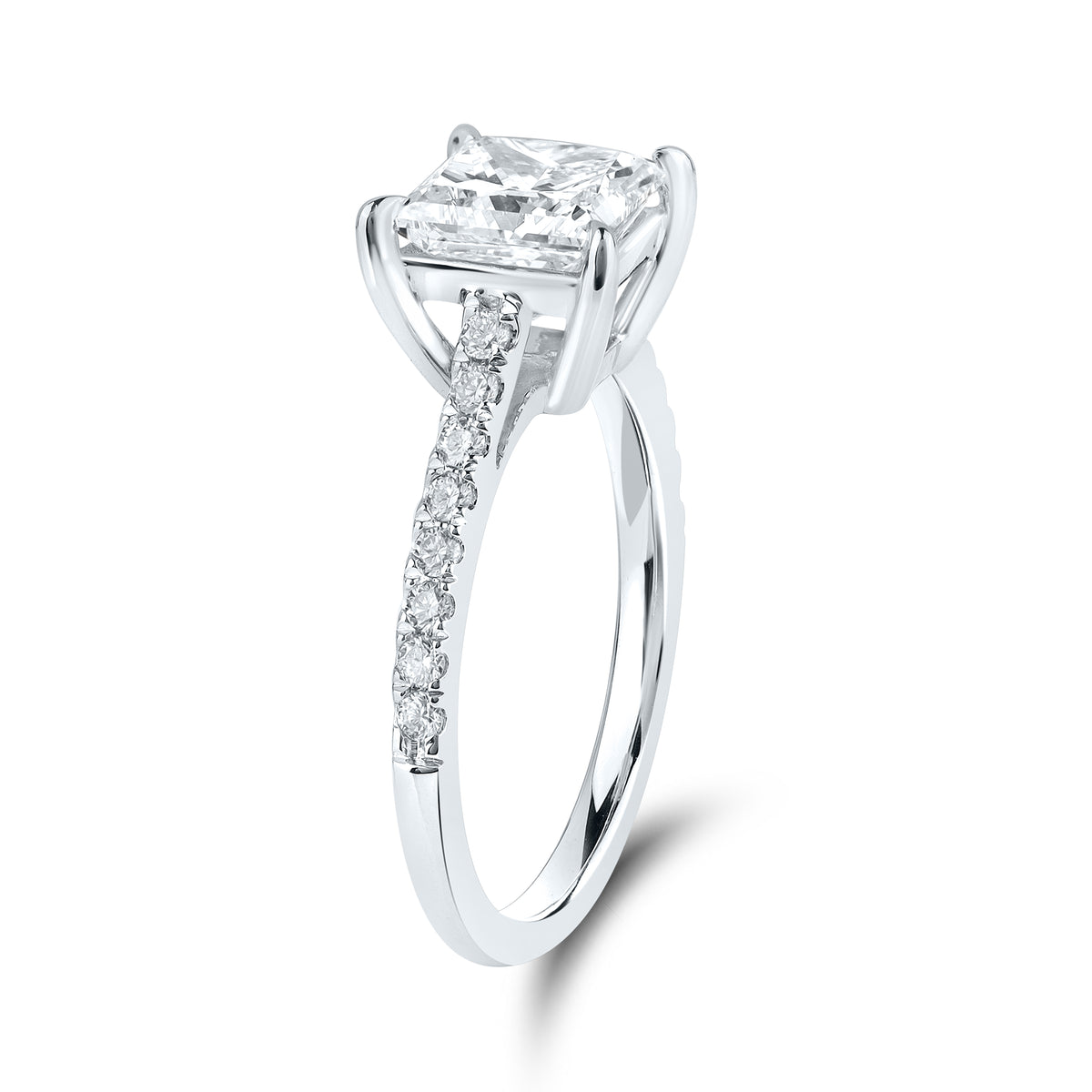 14kt White Gold 2.25 CTW Lab Diamond Princes Shape Solitaire Ring