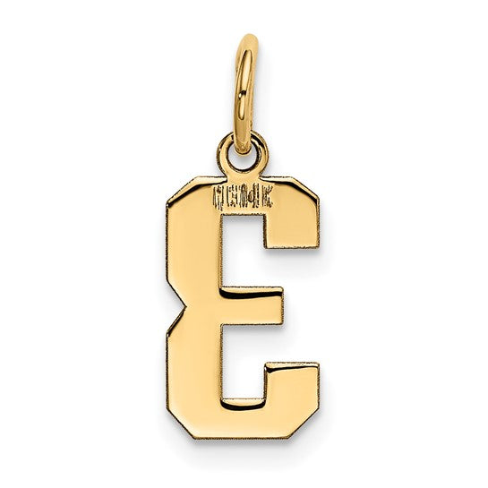 14kt Yellow Gold Small Polished Number 3 Charm