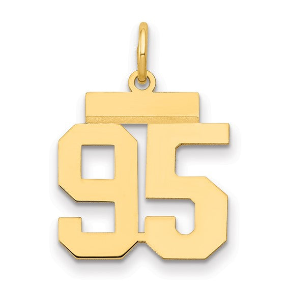 14kt Yellow Gold Small Polished Number 95 Charm