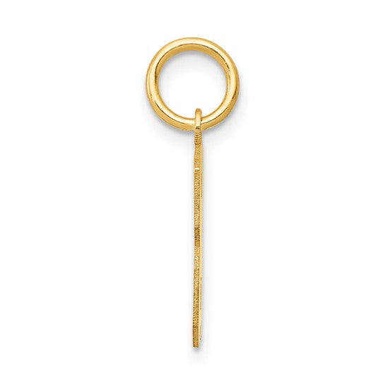 14kt Yellow Gold Small Satin Number 3 Charm