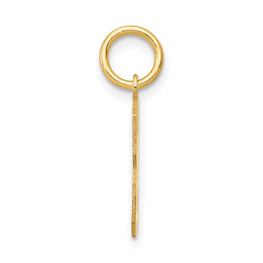 14kt Yellow Gold Small Satin Number 3 Charm