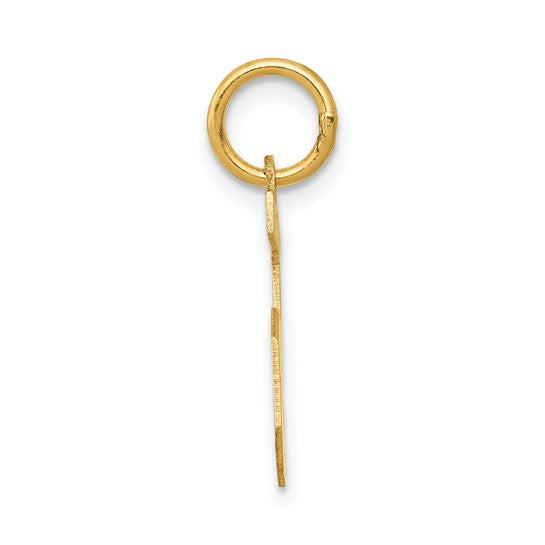 14kt Yellow Gold Small Satin Number 5 Charm