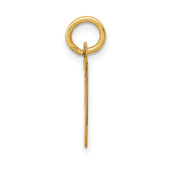 14kt Yellow Gold Small Satin Number 7 Charm