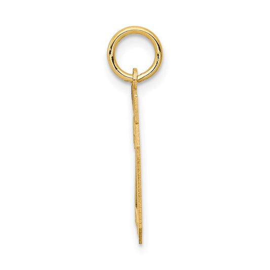 14kt Yellow Gold Small Satin Number 20 Charm