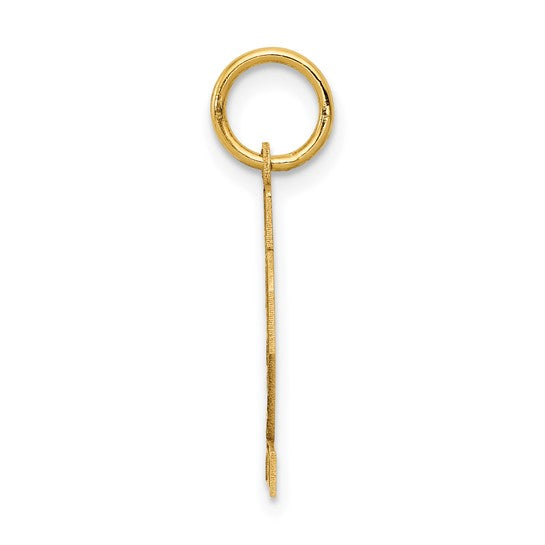 14kt Yellow Gold Small Satin Number 22 Charm