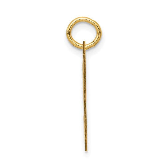 14kt Yellow Gold Small Satin Number 96 Charm