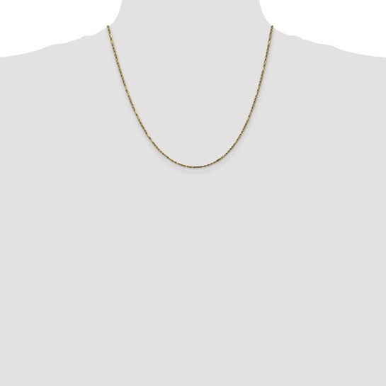 14kt Yellow Gold 20 inch  1.8mm Diamond-cut Milano Rope with Lobster Clasp Chain