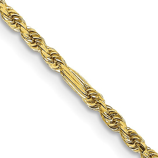 14kt Yellow Gold 20 inch  1.8mm Diamond-cut Milano Rope with Lobster Clasp Chain