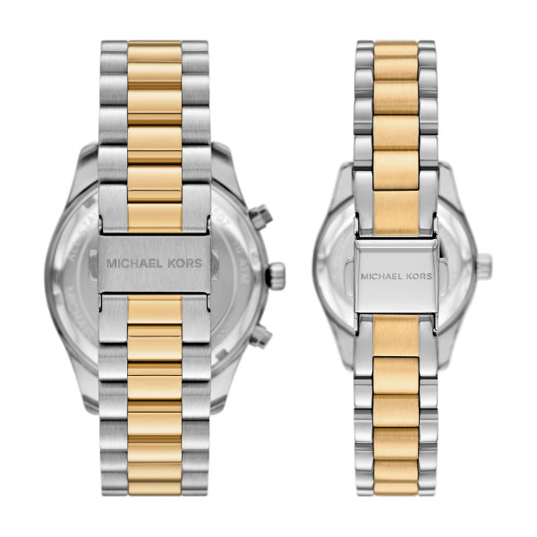 Michael Kors His and Her's Two-Tone Lexington Watch Set (Quartz/3 Hand Watch)