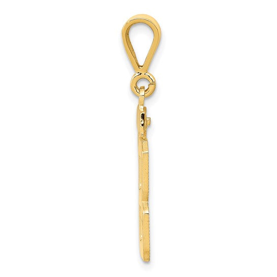 14kt Yellow Gold Medium Polished Number 88 Charm