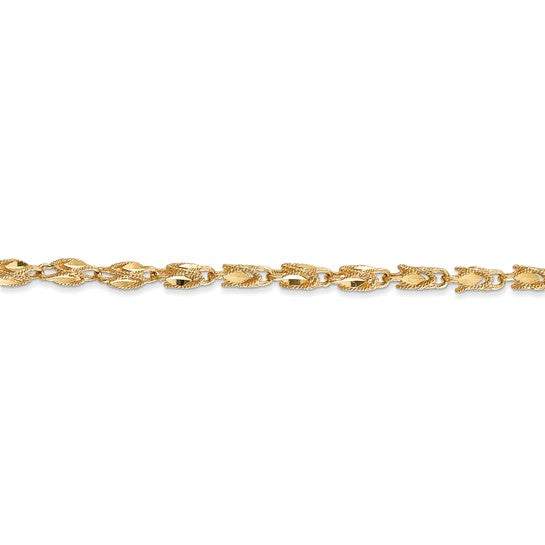 14kt Yellow Gold 2.5mm Marquise Rope Chain
