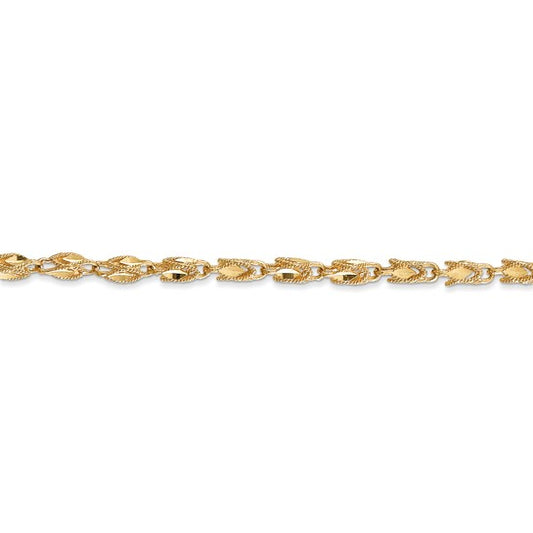 14kt Yellow Gold 2.5mm Marquise Rope Chain