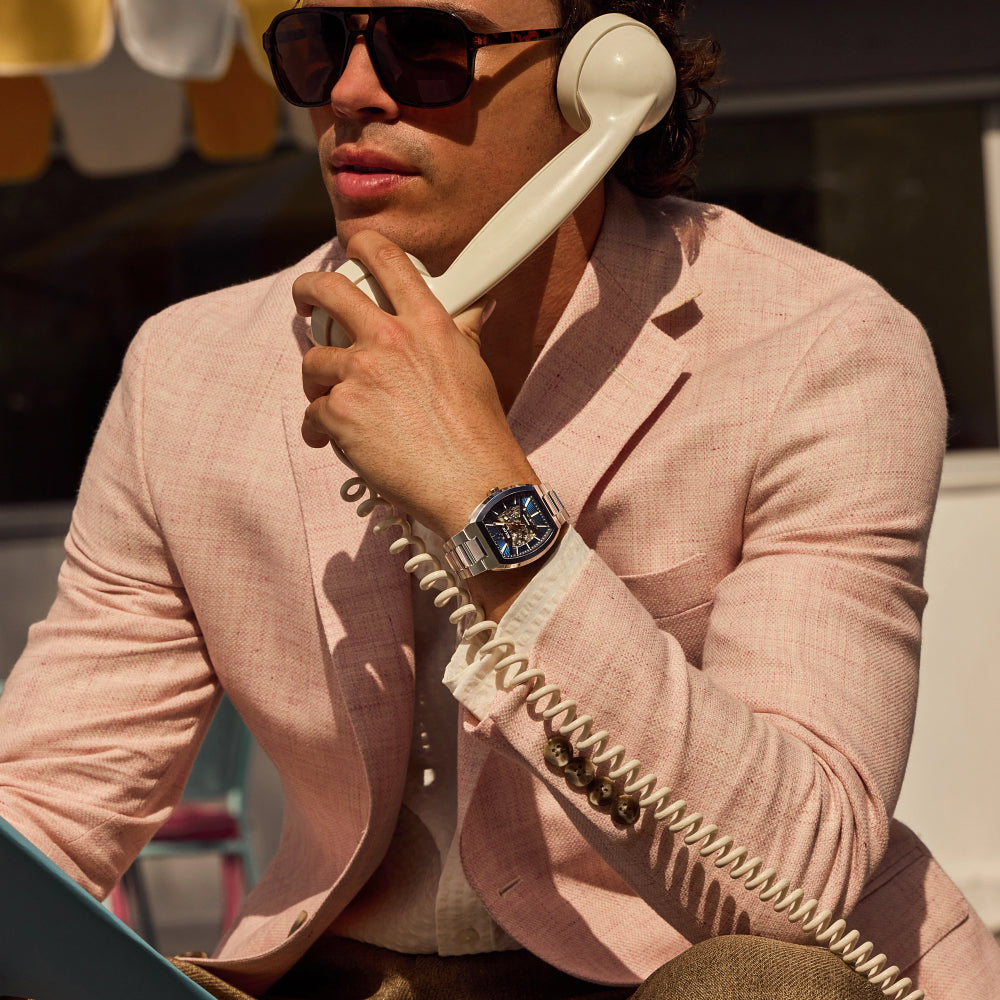 Bulova Maquina Automatic Blue Dial Stainless Steel Bracelet Watch 40mm