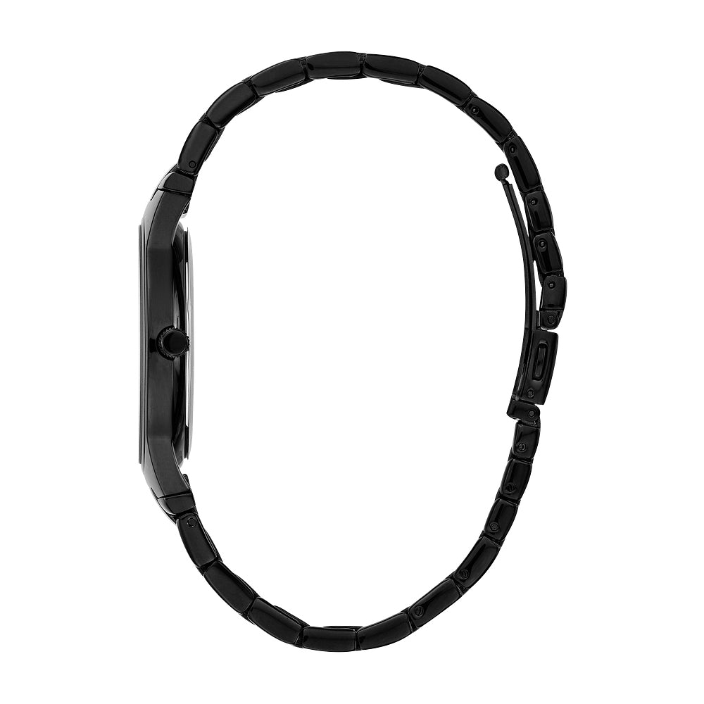 Men's Caravelle by Bulova Diamond Accent Black IP Watch