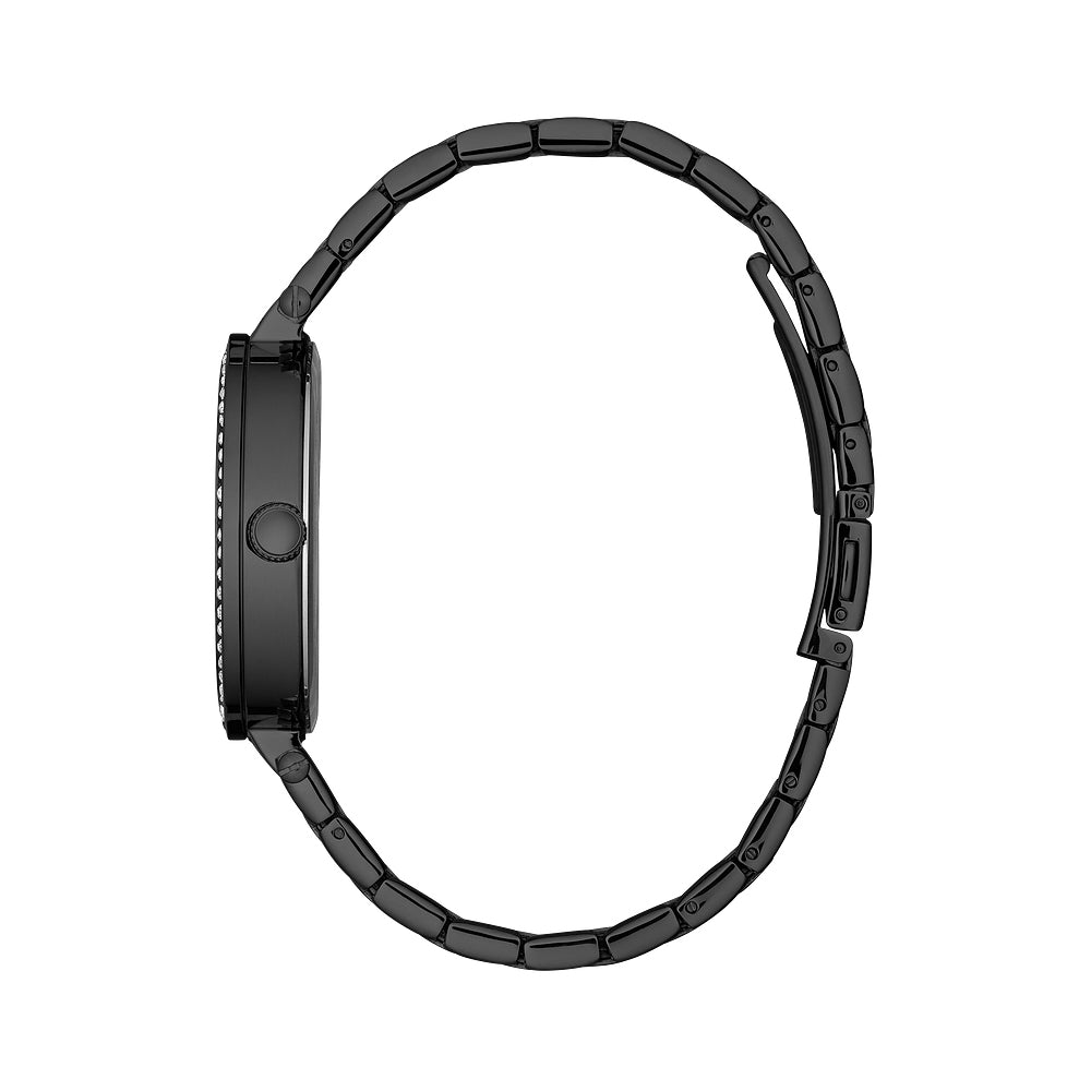 Ladies' Caravelle by Bulova Crystal Accent Black IP Watch