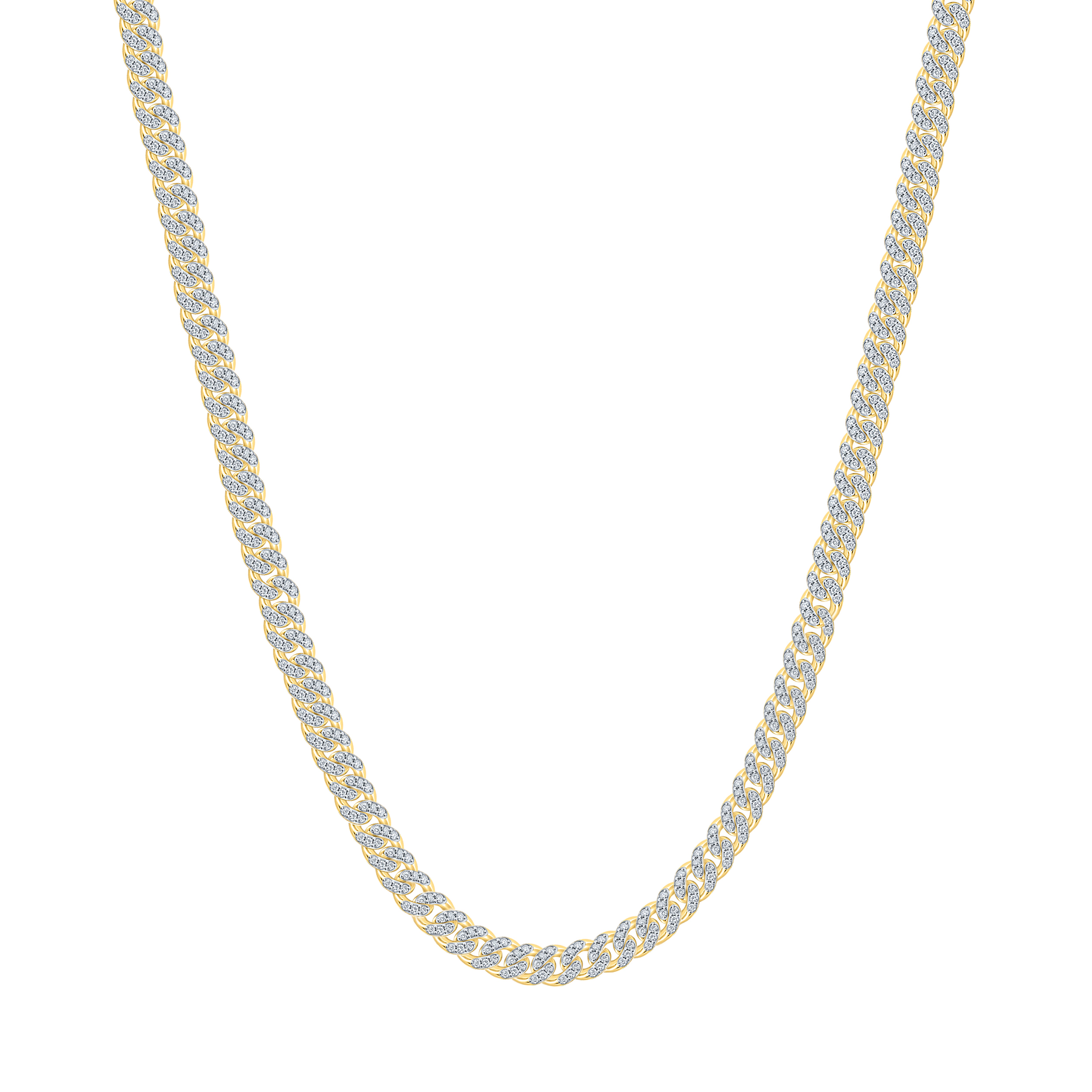 10kt Yellow Gold 6.39 CTW Natural Diamond Necklace