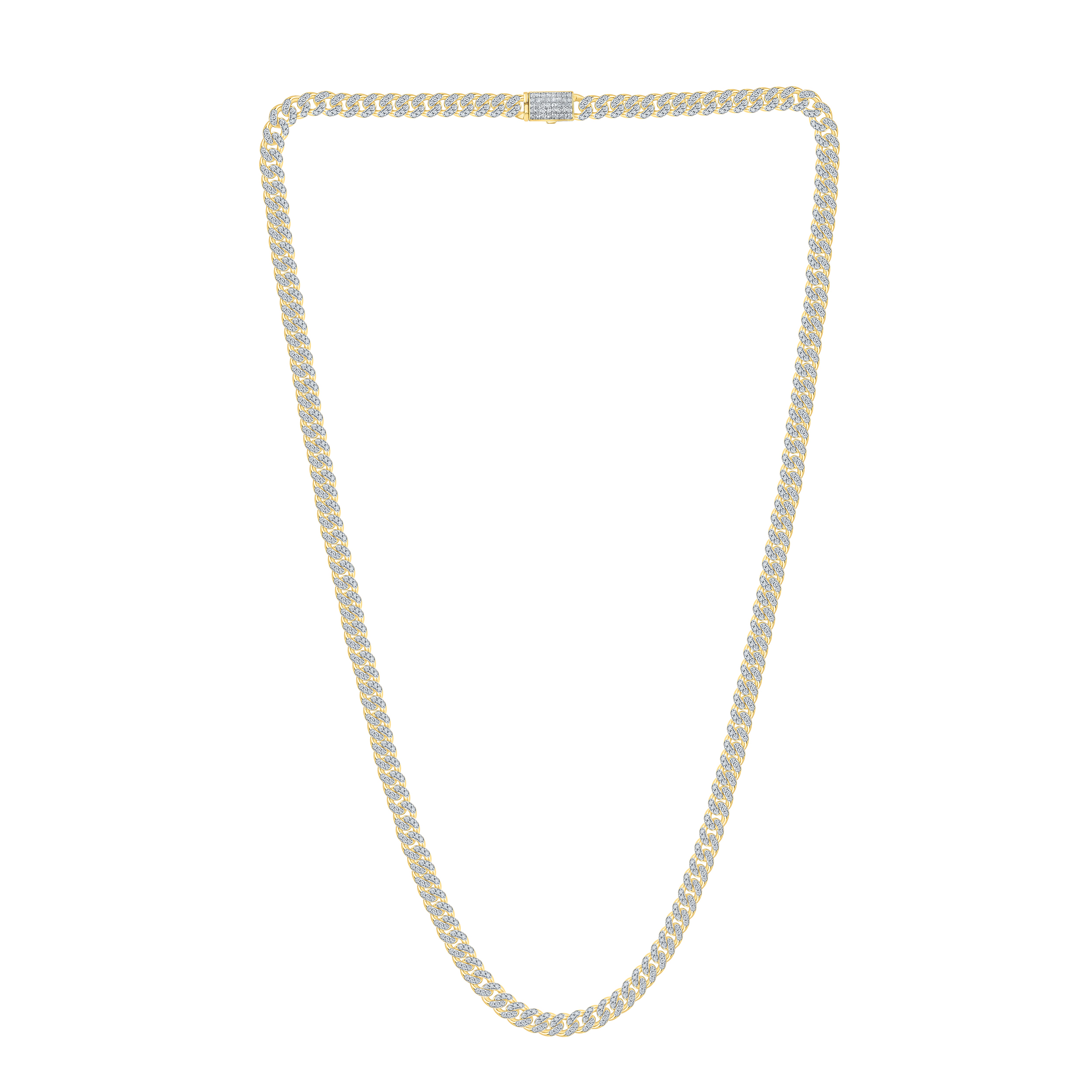10kt Yellow Gold 6.39 CTW Natural Diamond Necklace