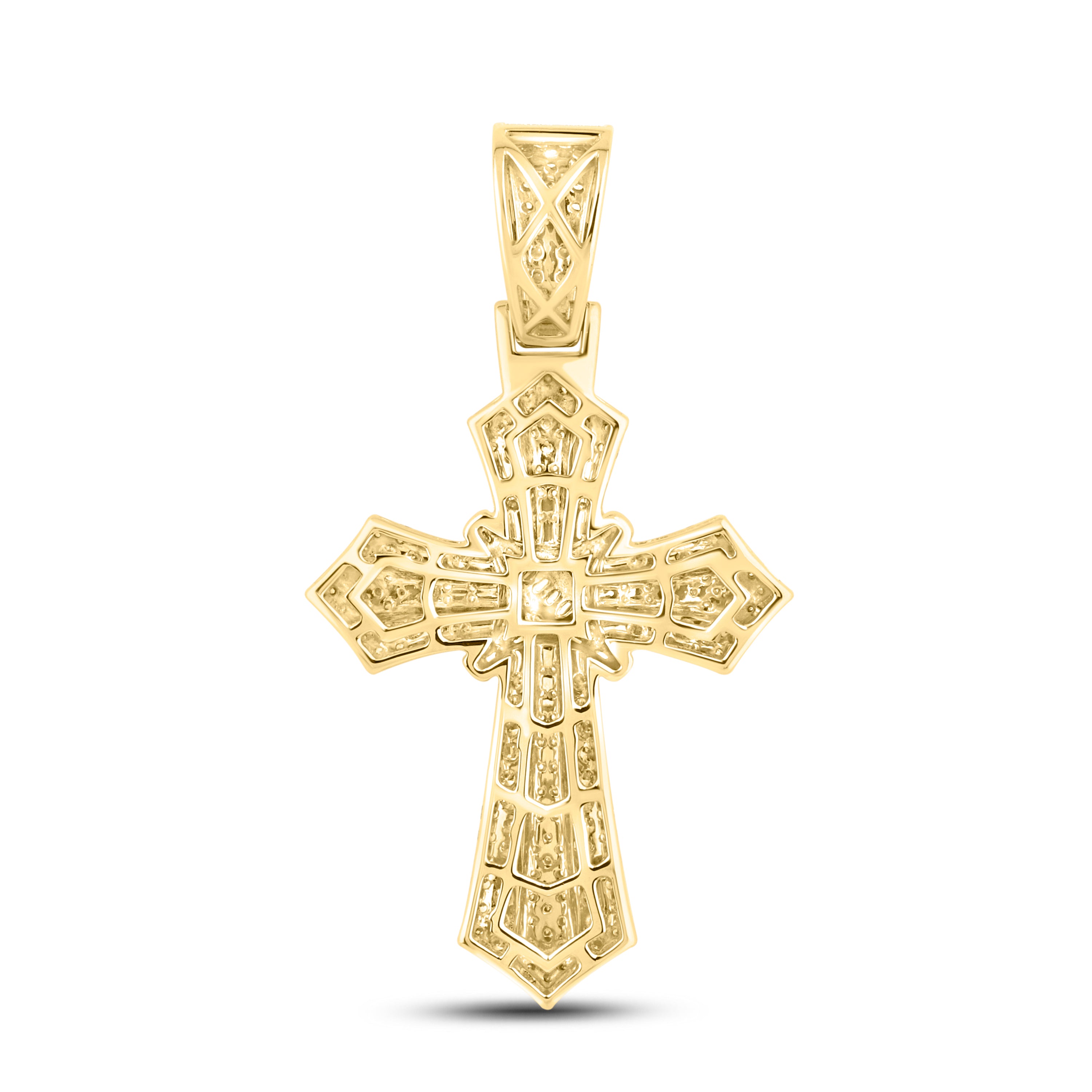 10kt Yellow Gold 1.87 CTW Diamond Cross Charm