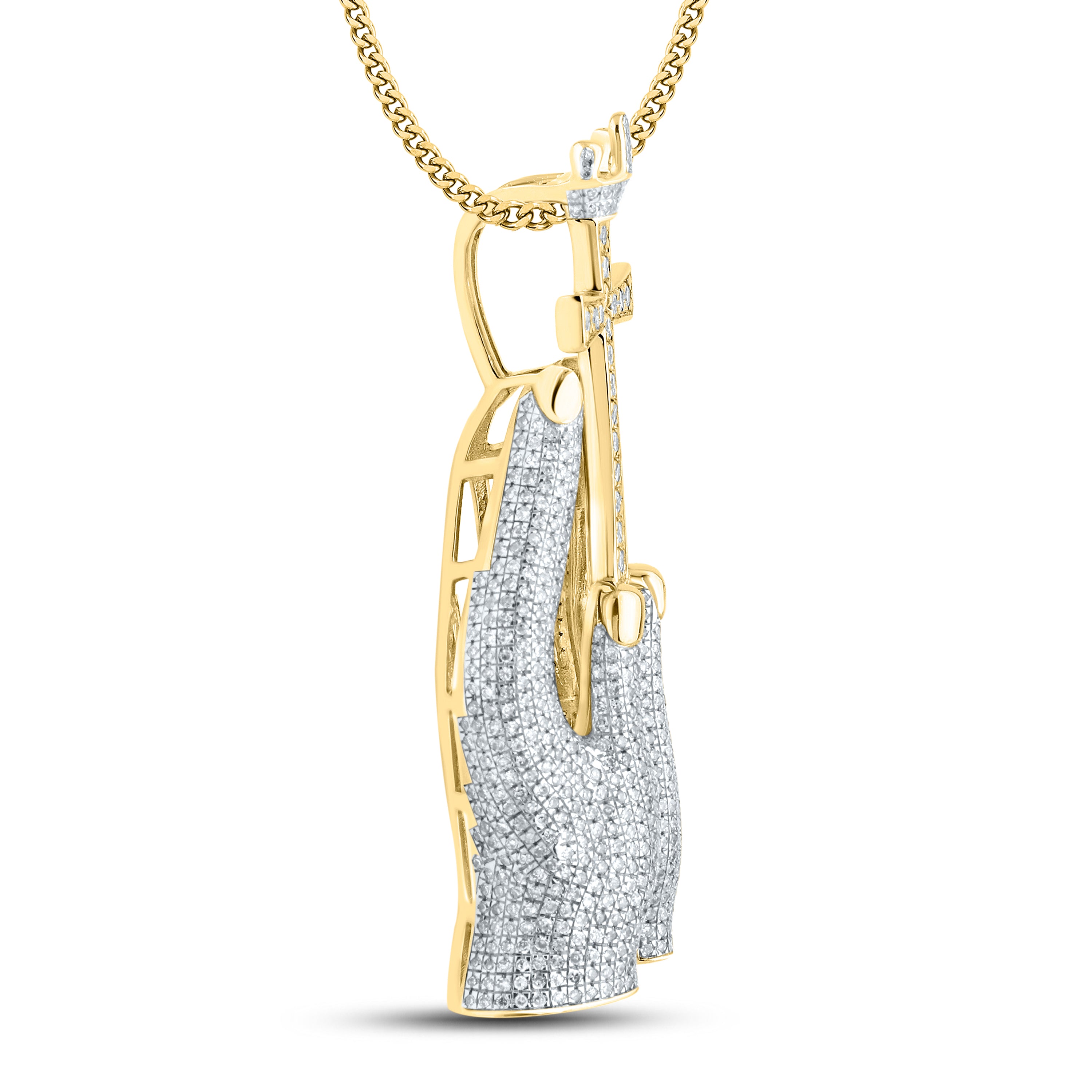 10KT YELLOW GOLD 2.16 CTW NATURAL DIAMOND CHARM