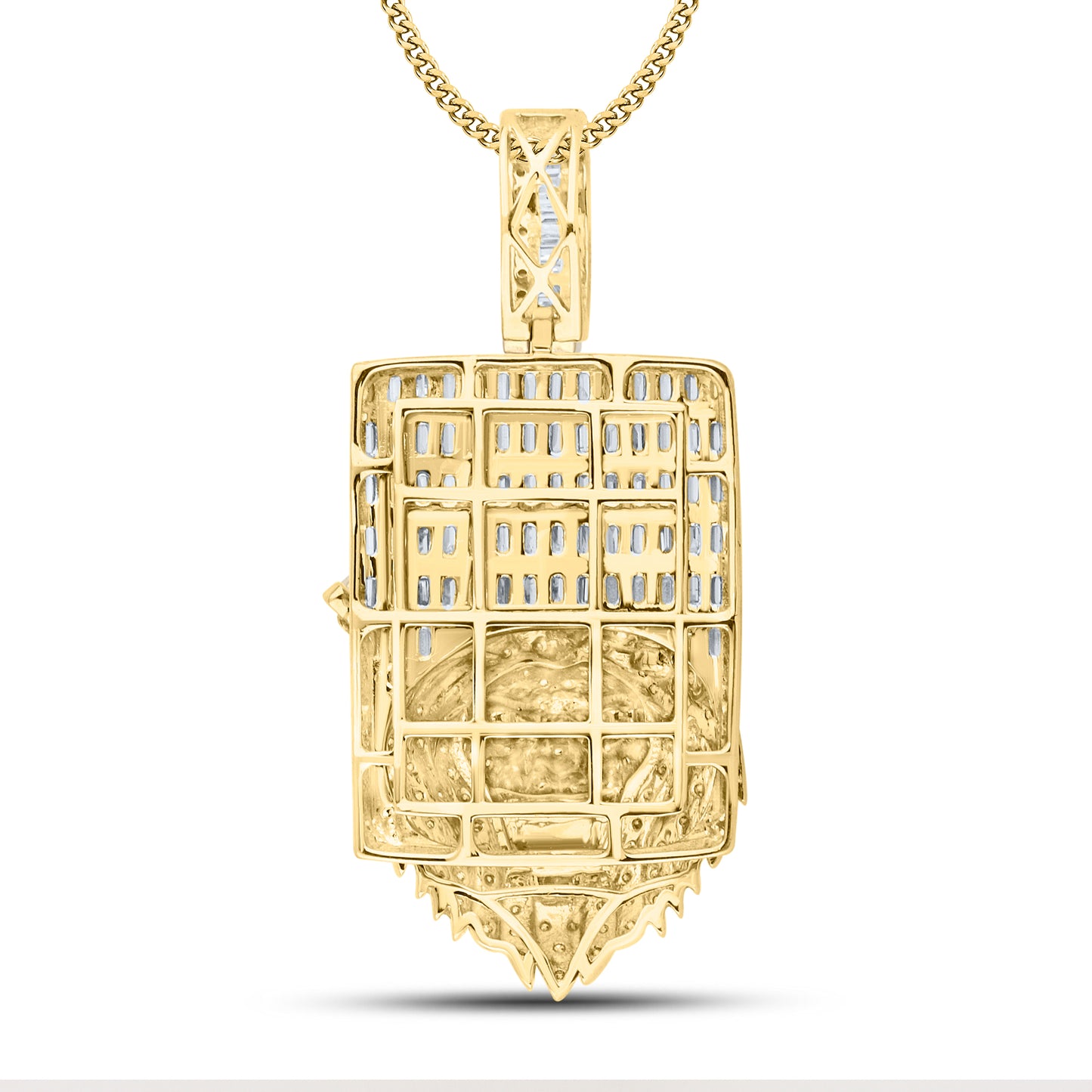 10KT YELLOW GOLD NATURAL DIAMOND 3.74 CTW LION CHARM