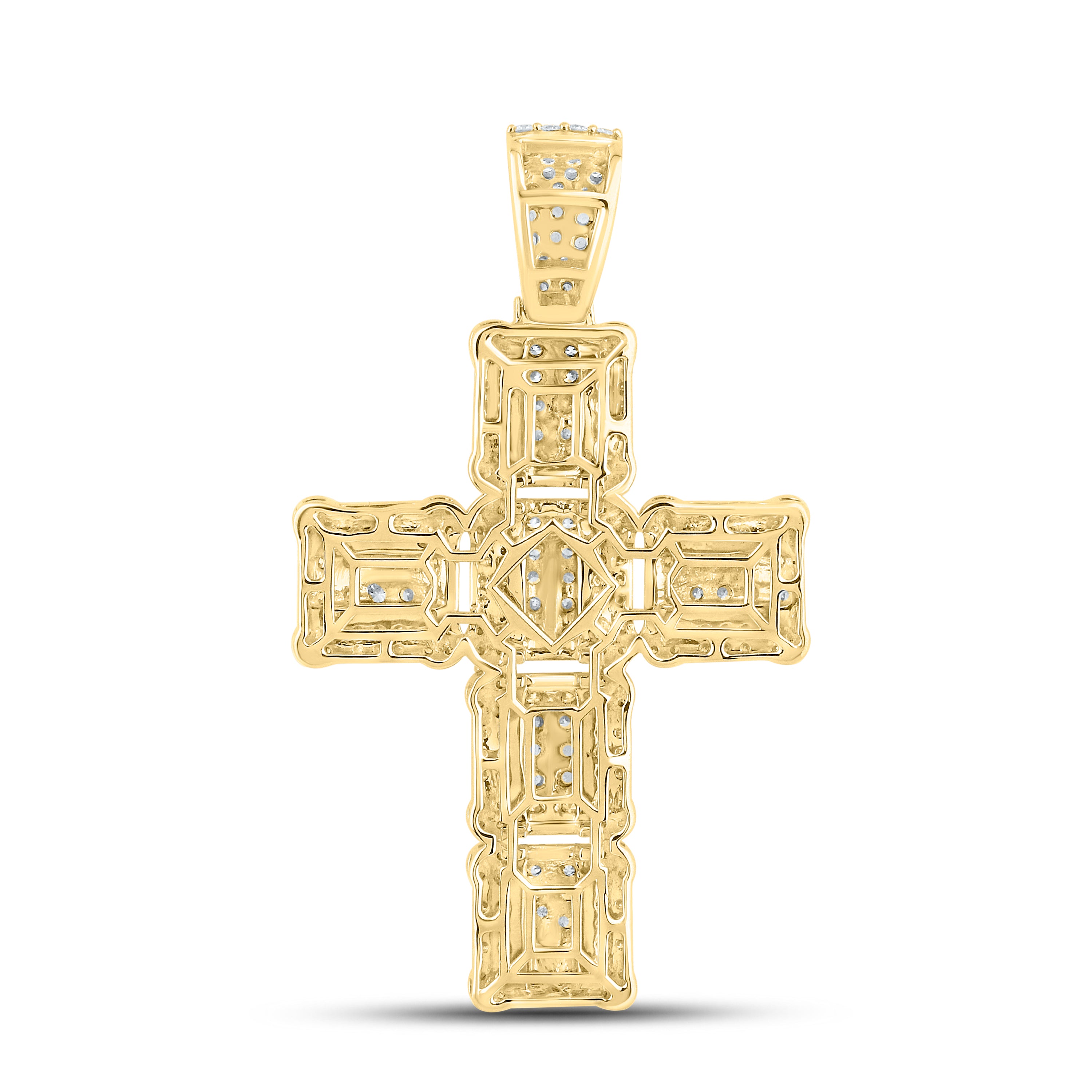 10kt Yellow Gold 3.42 CTW Diamond Cross Charm