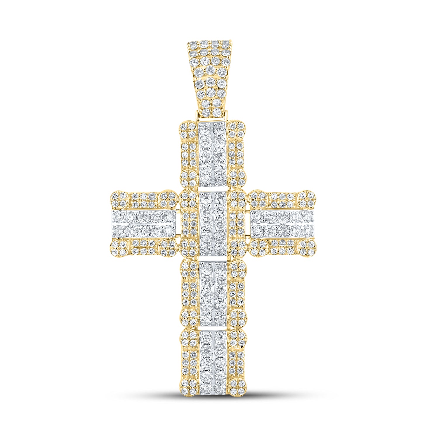 10kt Yellow Gold 3.42 CTW Diamond Cross Charm