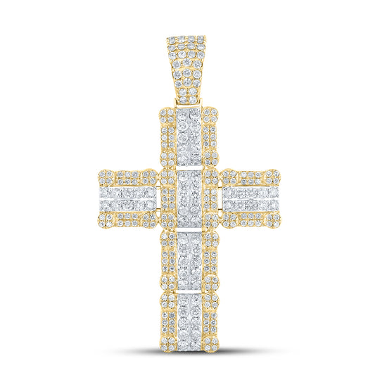 10kt Yellow Gold 3.42 CTW Diamond Cross Charm