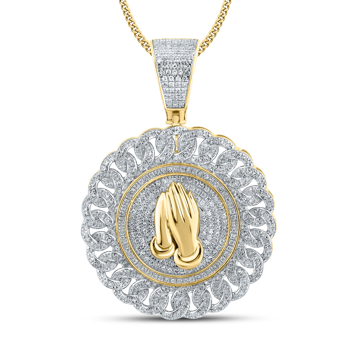 10KT YELLOW GOLD 1.19 CTW NATURAL DIAMOND CHARM