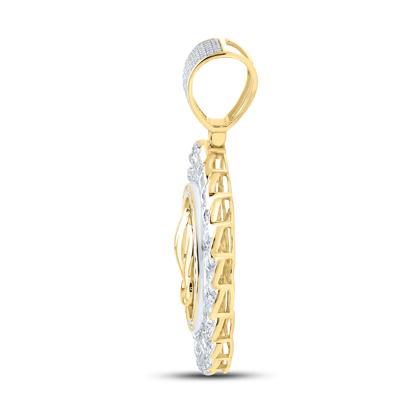 10KT YELLOW GOLD 1.19 CTW NATURAL DIAMOND CHARM