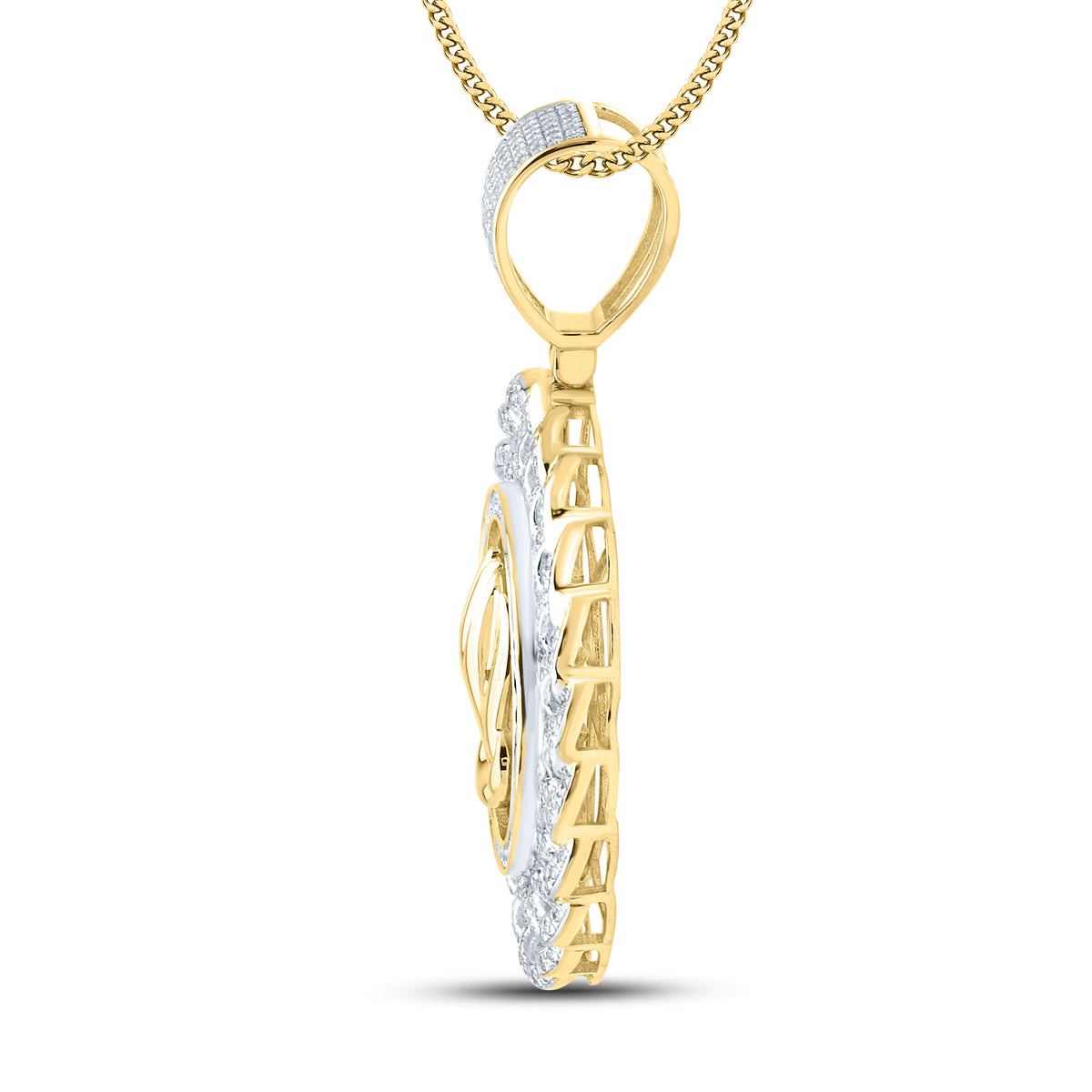 10KT YELLOW GOLD 1.19 CTW NATURAL DIAMOND CHARM