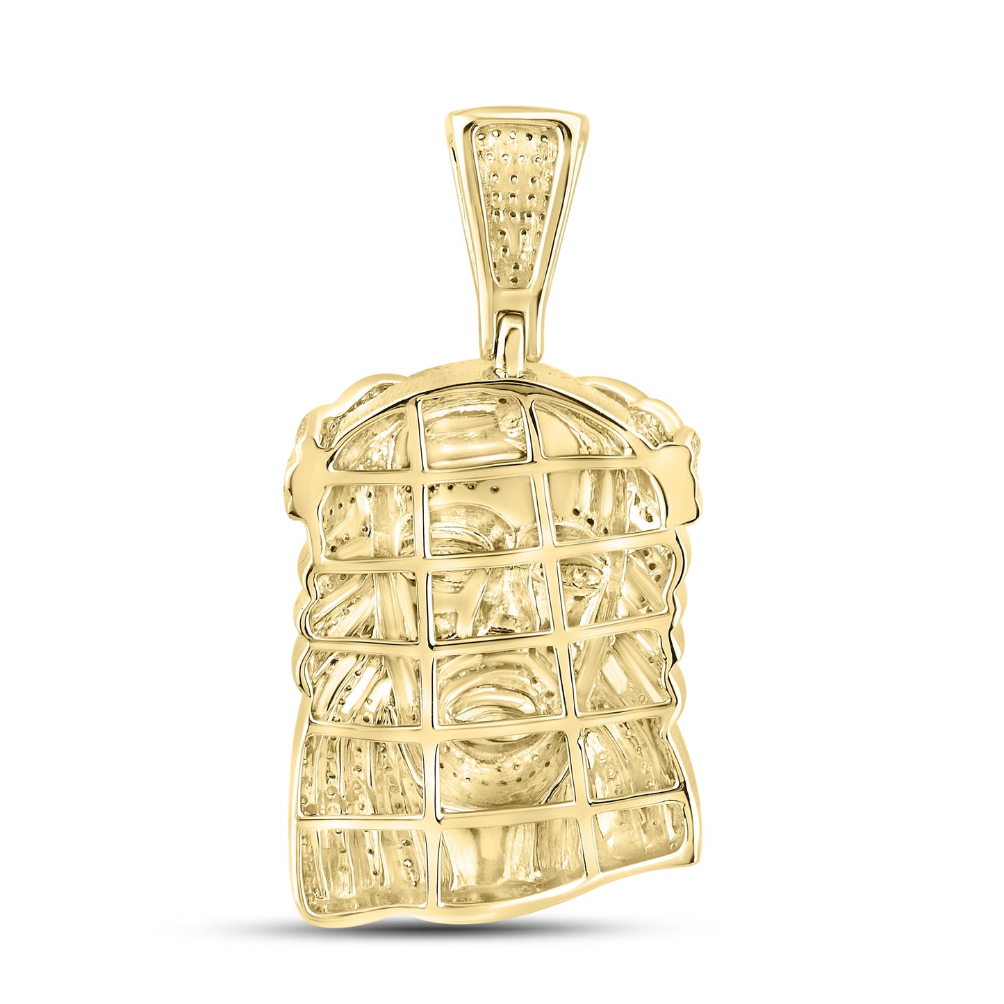 10K YELLOW GOLD NATURAL DIAMOND 1.29 CTW JESUS CHARM