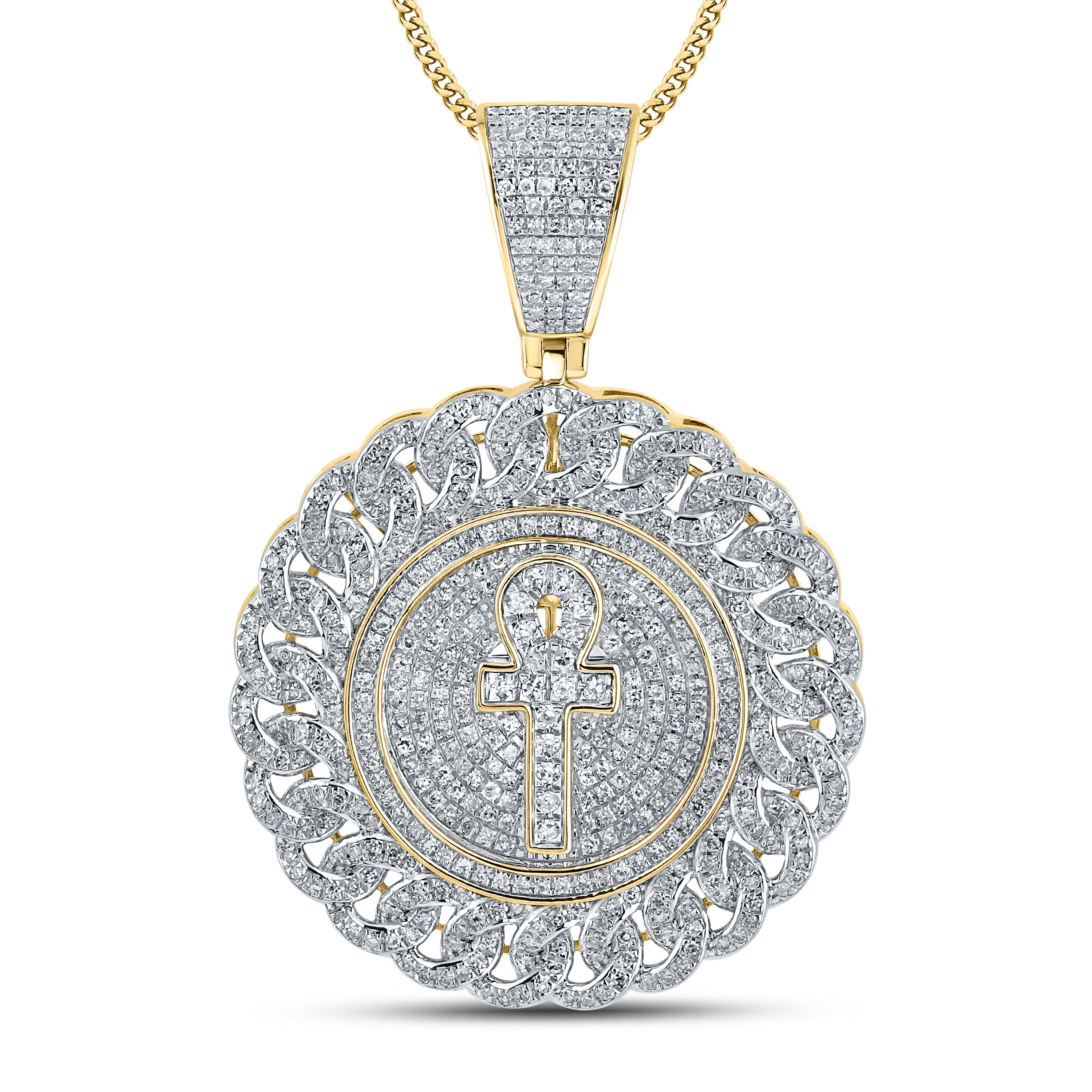 10KT YELLOW GOLD 1.34 CTW NATURAL DIAMOND CHARM