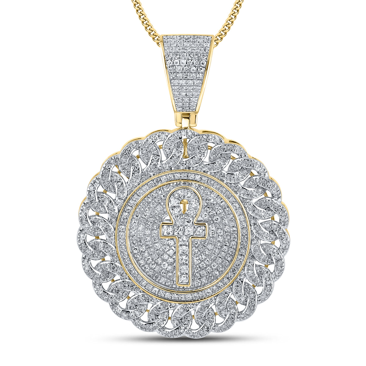14kt  YELLOW GOLD 1.33 CTW NATURAL DIAMOND CHARM