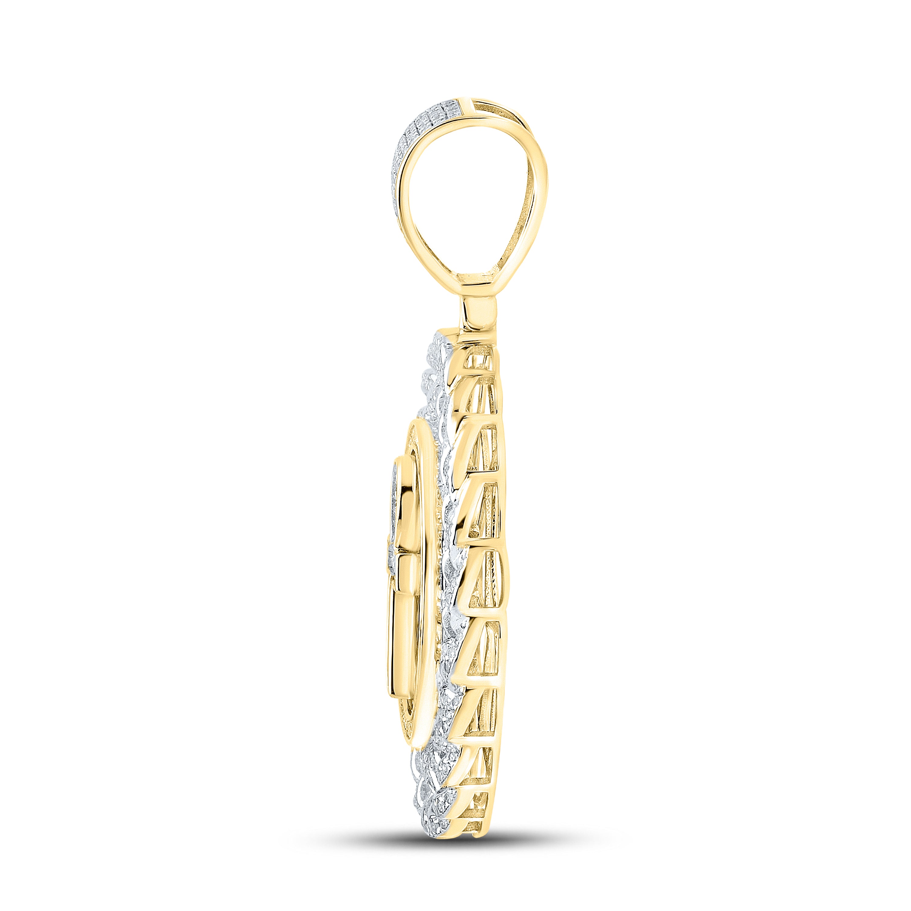 10KT YELLOW GOLD 1.34 CTW NATURAL DIAMOND CHARM