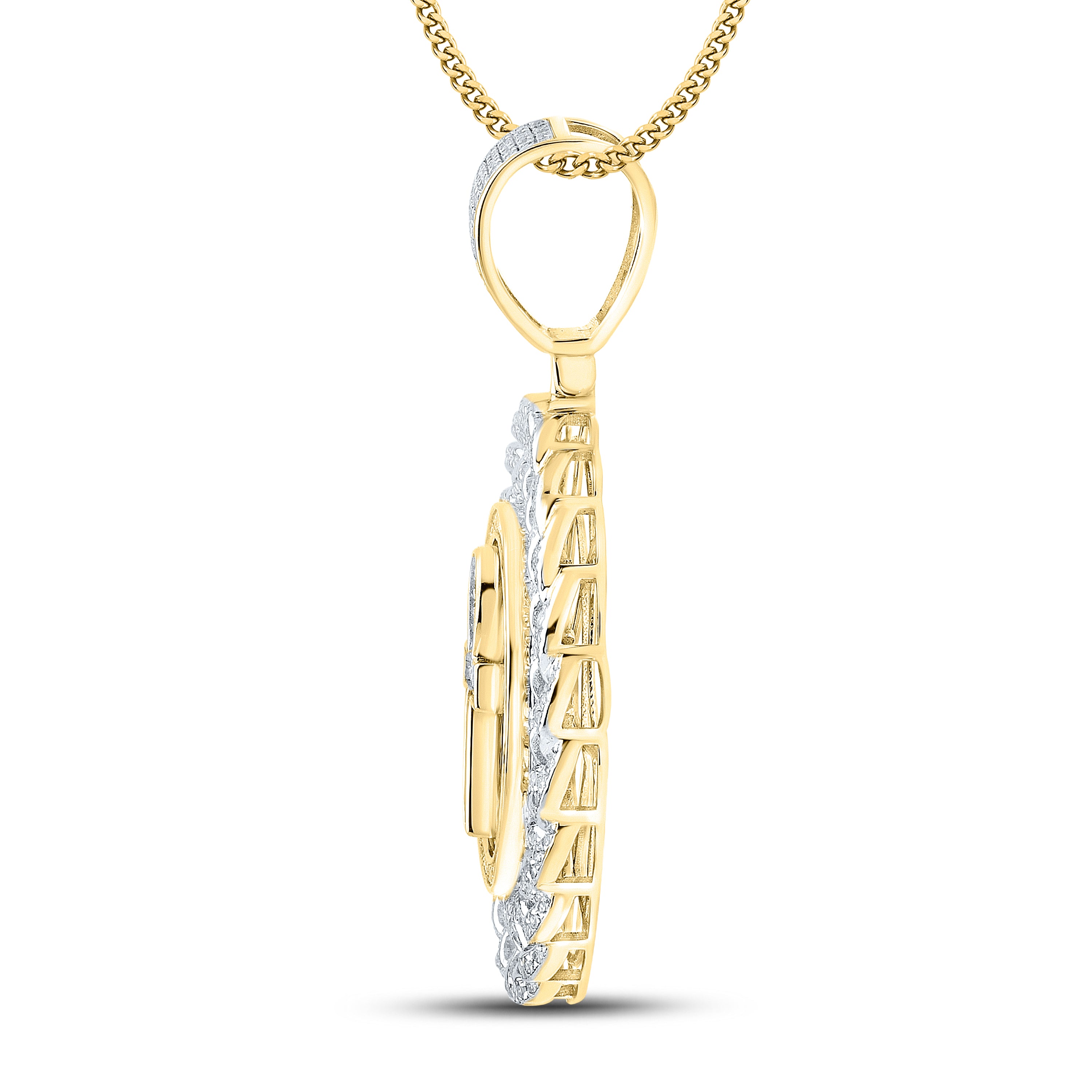 10KT YELLOW GOLD 1.34 CTW NATURAL DIAMOND CHARM