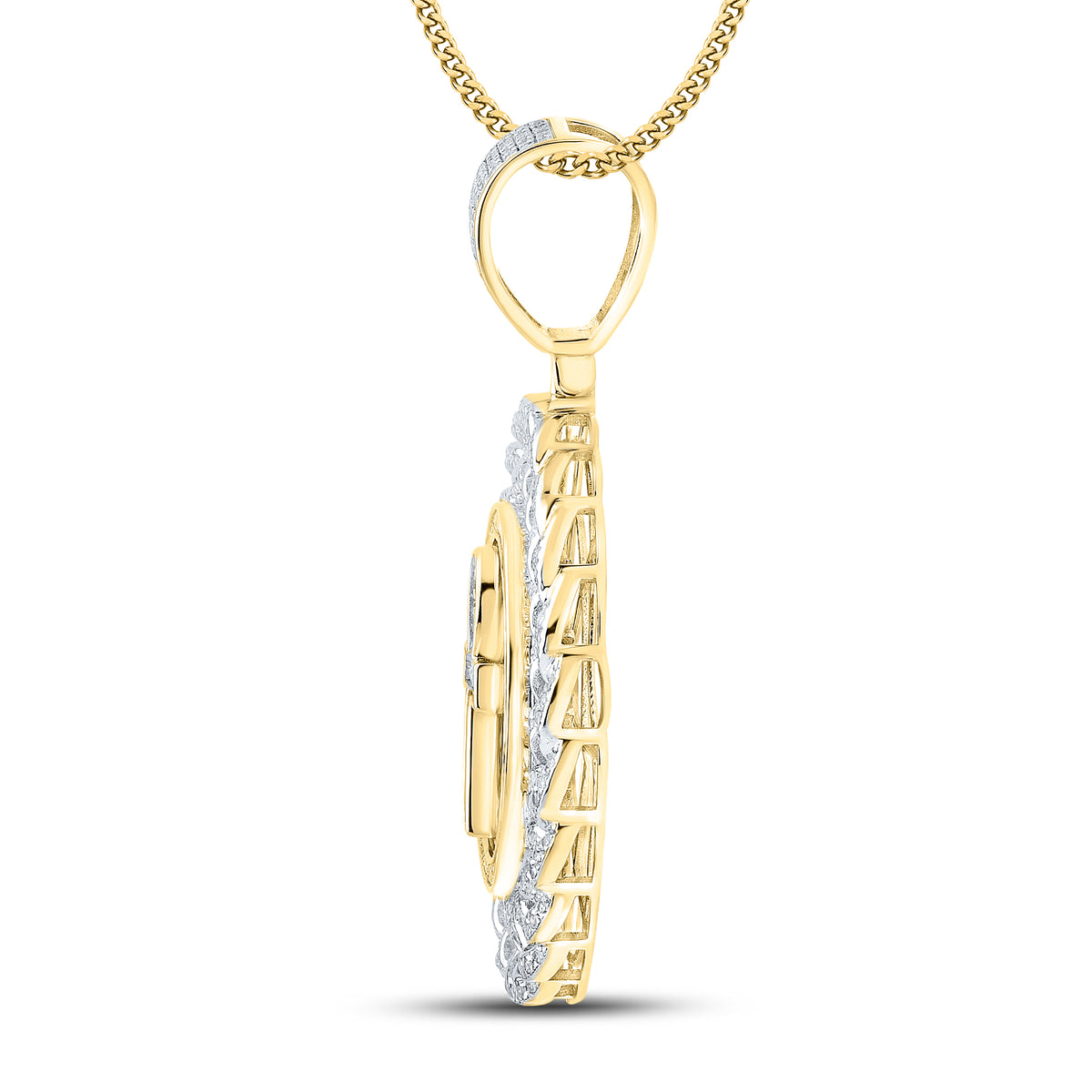 14kt  YELLOW GOLD 1.33 CTW NATURAL DIAMOND CHARM