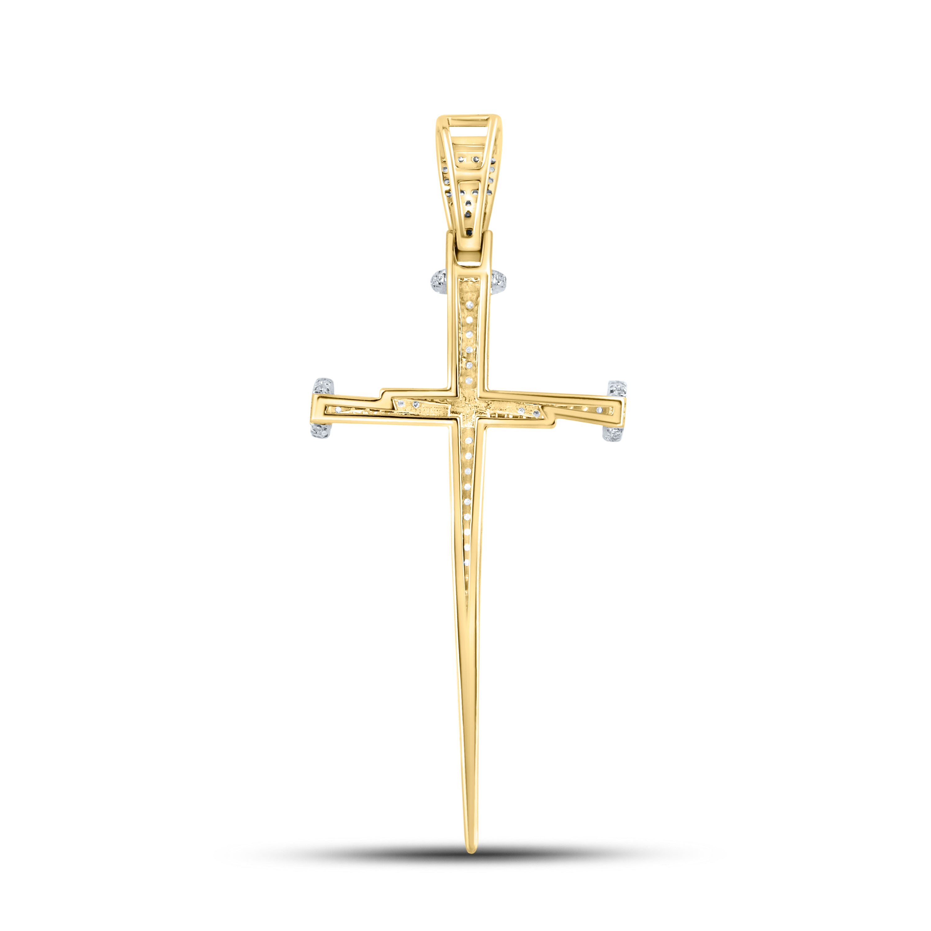 10kt Yellow Gold 0.65 CTW Diamond Cross Charm