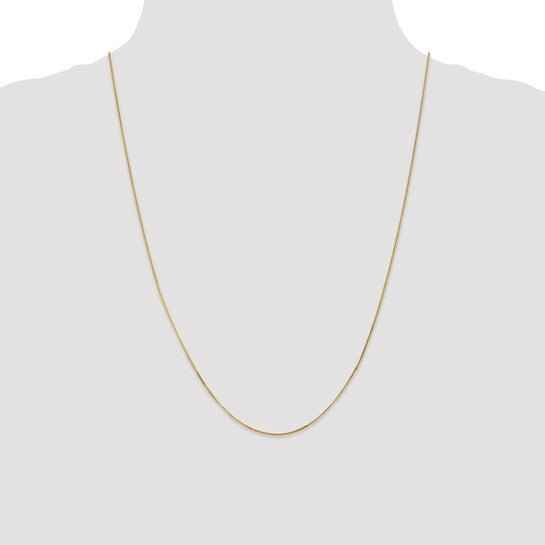 14KT Yellow Gold 24 inch .9mm Curb  with Spring Ring Clasp Pendant Chain