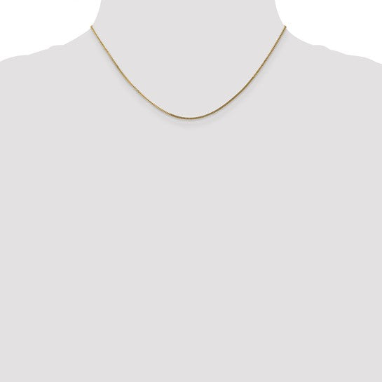 14KT Yellow Gold 16 inch 1.4mm Curb  with Spring Ring Clasp Pendant Chain