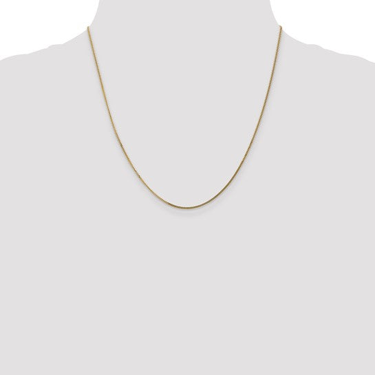 14KT Yellow Gold 20 inch 1.4mm Curb  with Spring Ring Clasp Pendant Chain