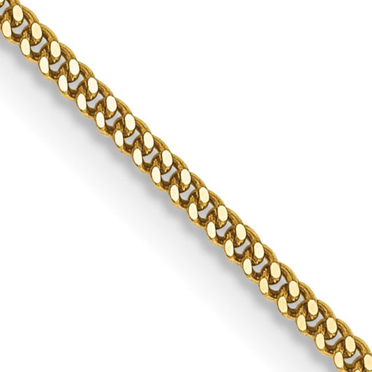 14KT Yellow Gold 16 inch 1.4mm Curb  with Spring Ring Clasp Pendant Chain