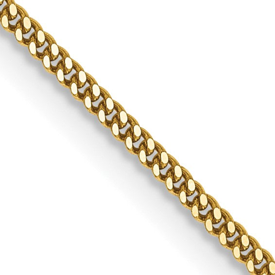 14KT Yellow Gold 20 inch 1.4mm Curb  with Spring Ring Clasp Pendant Chain