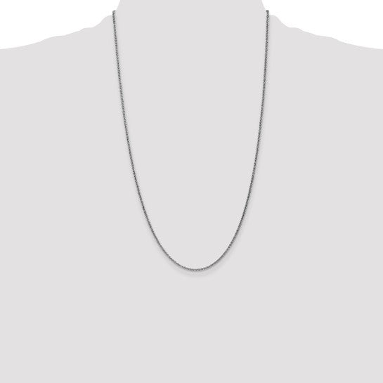 14kt White Gold 26 inch 1.7mm Spiga with Lobster Clasp Chain