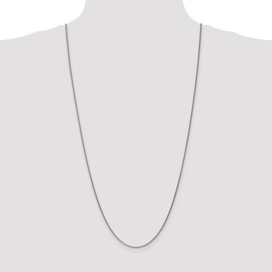 14kt White Gold 30 inch 1.7mm Spiga with Lobster Clasp Chain